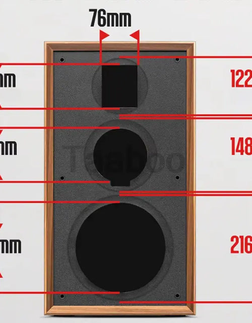 Load image into Gallery viewer, 8 Inch Three-Way Labyrinth Speaker Empty Box Bookshelf Speaker Home Speaker DIY Hifi Audio Wooden Handmade Box Passive Speaker
