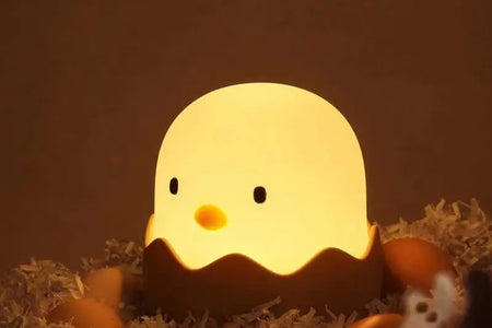 Eggshell Chicken Night Light Cartoon LED Light Bedroom Children Touch Adjustable Light Rechargeable Warm Light Atmosphere Light