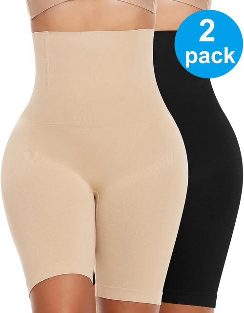 Load image into Gallery viewer, 2 Packs Tummy Control Shapewear Shorts Faja Body Shaper for Women High-Waisted Thigh Slimming
