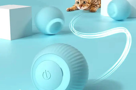 Electric Cat Ball Toys Automatic Rolling Smart Cat Toys Interactive for Cats Training Self-Moving Kitten Toys for Indoor Playing