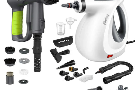 Pressurized Handheld Steam Cleaner & Rechargeable Spin Scrubber