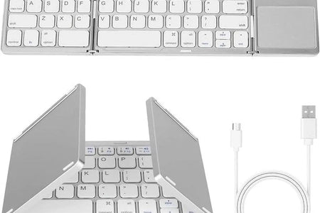 Portable Wireless Keyboard with Touchpad, Gray