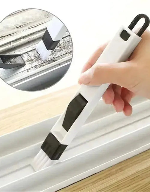 Load image into Gallery viewer, CleanSweep Polished Window Track &amp; Keyboard Brush – Nook &amp; Cranny Dust Shovel for Effortless Cleaning
