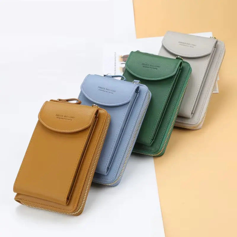 Elegance On-the-Go – Luxe PU Leather Crossbody Shoulder Bag with Phone & Card Organizer