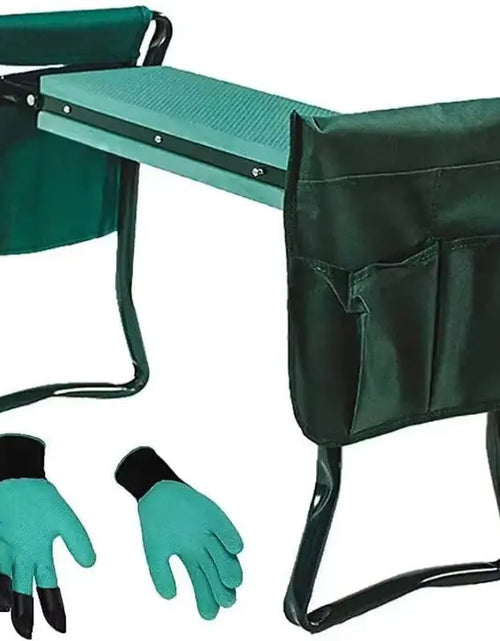 Load image into Gallery viewer, Folding Garden Kneeler Stool Bench Tool Pouch Storage Bag Protect Knees Sturdy Pad Seat Bearing Multi Pockets
