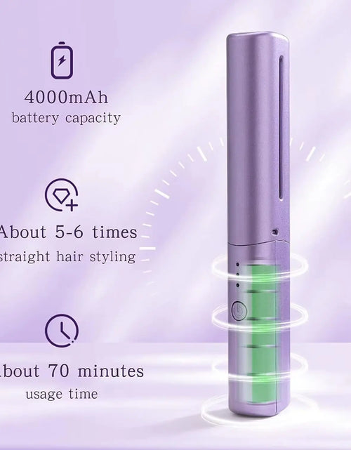 Load image into Gallery viewer, GlamWave Pro – Portable Wireless Heated Hair Straightener &amp; Curler Brush
