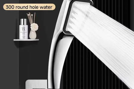 300 Holes Pressurized Showerhead Hand Hold Square Shower Head Water Saving Rainfall Spray Nozzle Bathroom Accessories