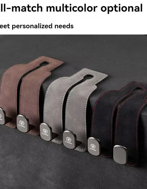 Load image into Gallery viewer, Luxury Suede Double Hook Organizer – Premium Rear Seat Backrest Hook for Changan CS Series &amp; Eado
