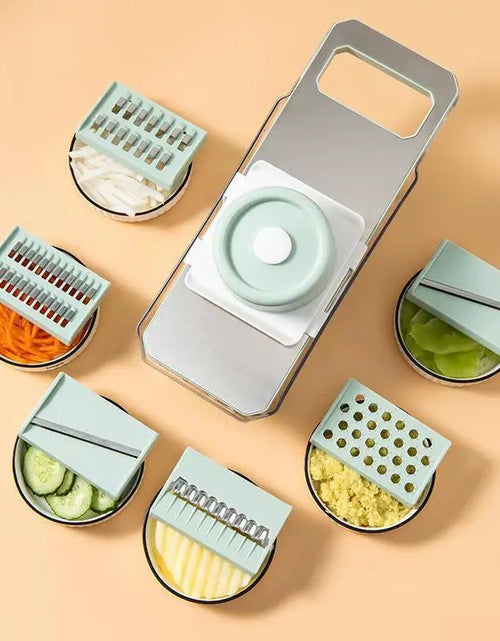 Load image into Gallery viewer, Multifunctional Vegetable Chopper, Manual 6 In1 Vegetable Fruit Slicer, Onion Potato Chopper with Container, Kitchen Gadgets
