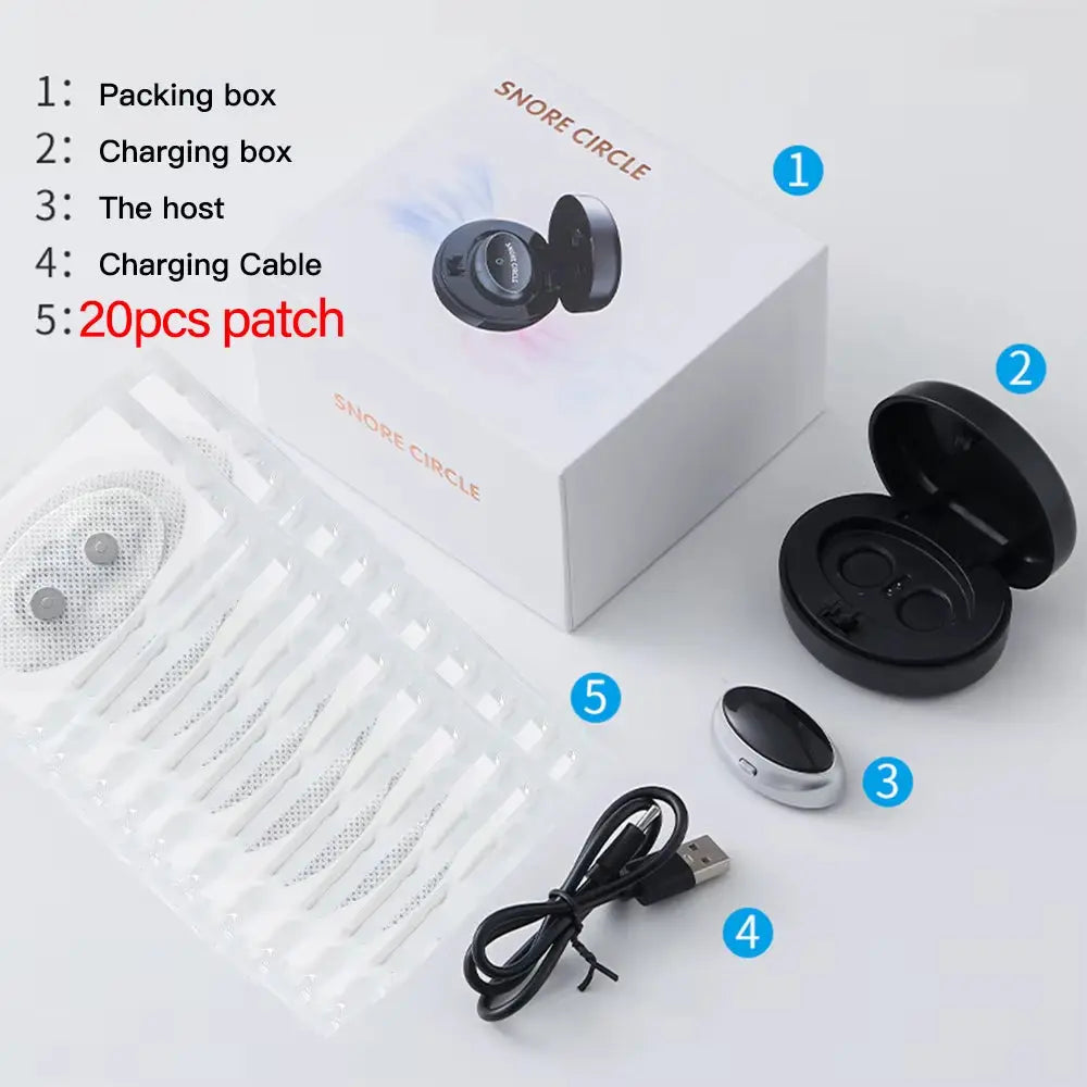 SmartSnore™ 5-Pair EMS Anti-Snoring Device – Breathe Easy, Sleep Deep