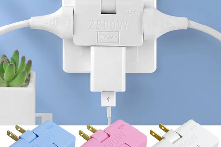 3 Port 180 Degree Rotatable US Plug Socket Converter US Extension Plug Multi-Plug Portable Electrical Plugs Travel Power Adapter