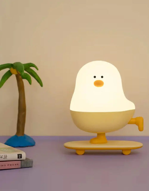 Load image into Gallery viewer, Eggshell Chicken Night Light Cartoon LED Light Bedroom Children Touch Adjustable Light Rechargeable Warm Light Atmosphere Light
