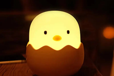 Eggshell Chicken Night Light Cartoon LED Light Bedroom Children Touch Adjustable Light Rechargeable Warm Light Atmosphere Light