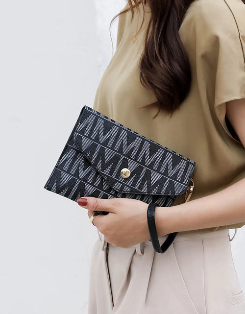 Load image into Gallery viewer, by Mia K. Marimar Women'S Tote Bag with Pouch and Wristlet, Signature 4 Piece Set - Navy Blue
