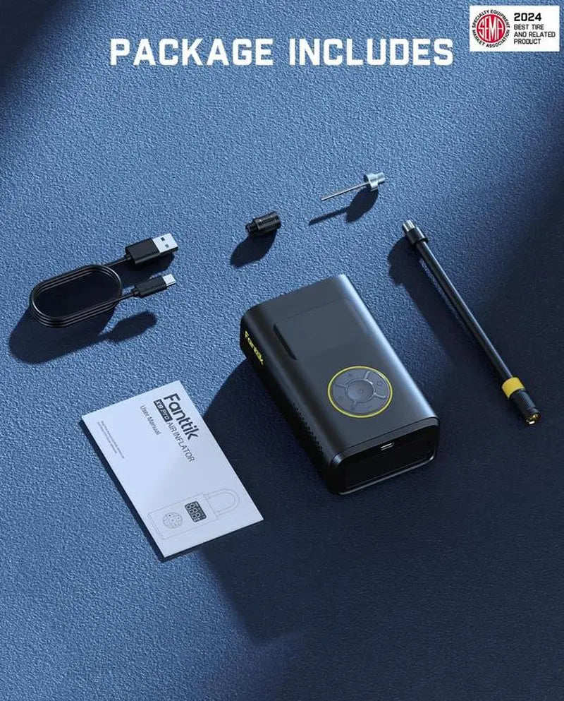 Portable Tire Inflator: Smart ON/OFF Hose Design