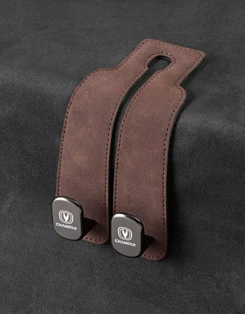 Load image into Gallery viewer, Luxury Suede Double Hook Organizer – Premium Rear Seat Backrest Hook for Changan CS Series &amp; Eado
