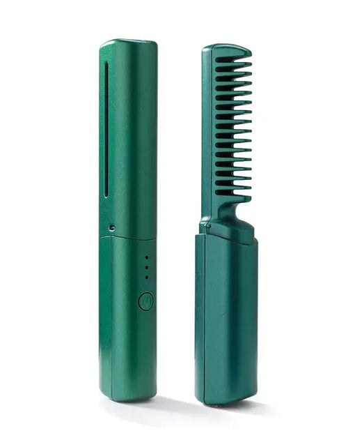 Load image into Gallery viewer, GlamWave Pro – Portable Wireless Heated Hair Straightener &amp; Curler Brush
