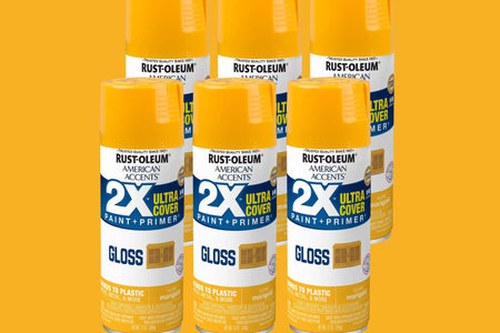 Paquete De 6, Caléndula  American Accents 2X Ultra Cover Pintura En Aerosol Brillante-327896, 12 Oz