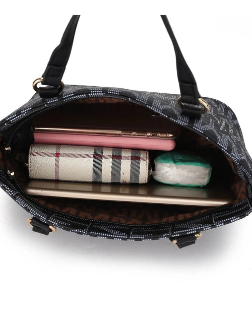 Load image into Gallery viewer, Alexy Women'S Tote Bag, Small Tote Bag, Pouch Purse &amp; Wristlet Wallet Bag 4 Pcs Handbag Set by Mia K - Black
