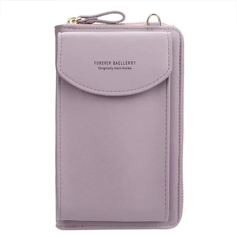 Elegance On-the-Go – Luxe PU Leather Crossbody Shoulder Bag with Phone & Card Organizer