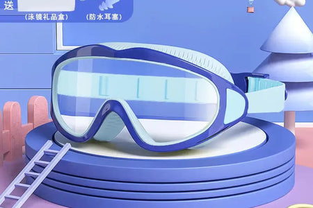 AquaChamp Kids Swim Set – Waterproof Anti-Fog Swimming Goggles & Cap with Protective Case