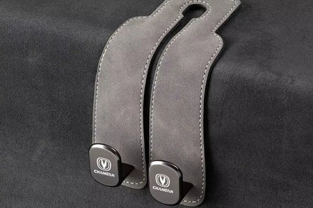 Luxury Suede Double Hook Organizer – Premium Rear Seat Backrest Hook for Changan CS Series & Eado