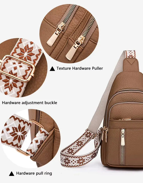 Load image into Gallery viewer, UrbanChic Crossbody – Waterproof PU Leather Chest &amp; Shoulder Bag for Women on the Go

