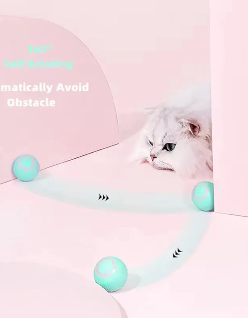 Load image into Gallery viewer, Electric Cat Ball Toys Automatic Rolling Smart Cat Toys Interactive for Cats Training Self-Moving Kitten Toys for Indoor Playing
