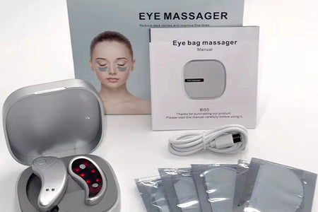 Led Red Light Eye Care Therapy EMS Pulse Micro-Current Device Eye Massager to Relieve Fatigue for Treatment under Eye Wrinkle