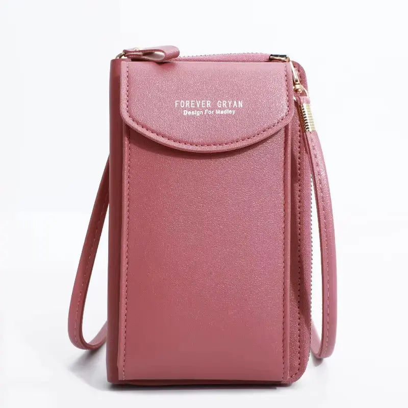 Elegance On-the-Go – Luxe PU Leather Crossbody Shoulder Bag with Phone & Card Organizer
