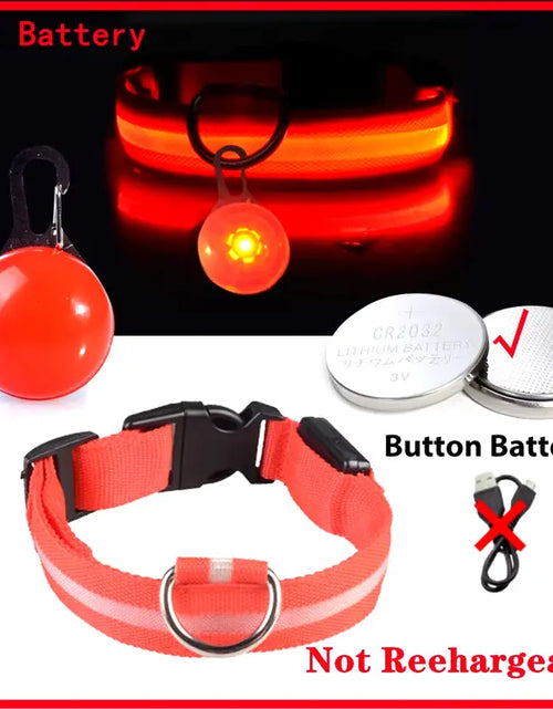 Load image into Gallery viewer, Usb Charging Glowing Dog Collar with Pendant Detachable Luxury Led Light Bright for Small Dogs Cat Night Safety Collar Wholesale
