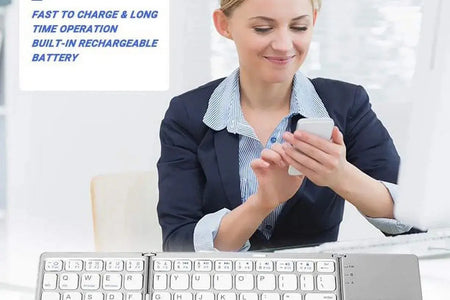 Portable Wireless Keyboard with Touchpad, Gray