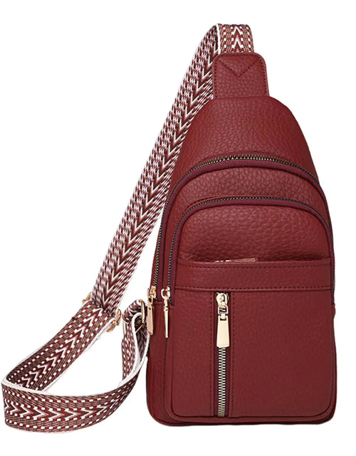 Load image into Gallery viewer, UrbanChic Crossbody – Waterproof PU Leather Chest &amp; Shoulder Bag for Women on the Go
